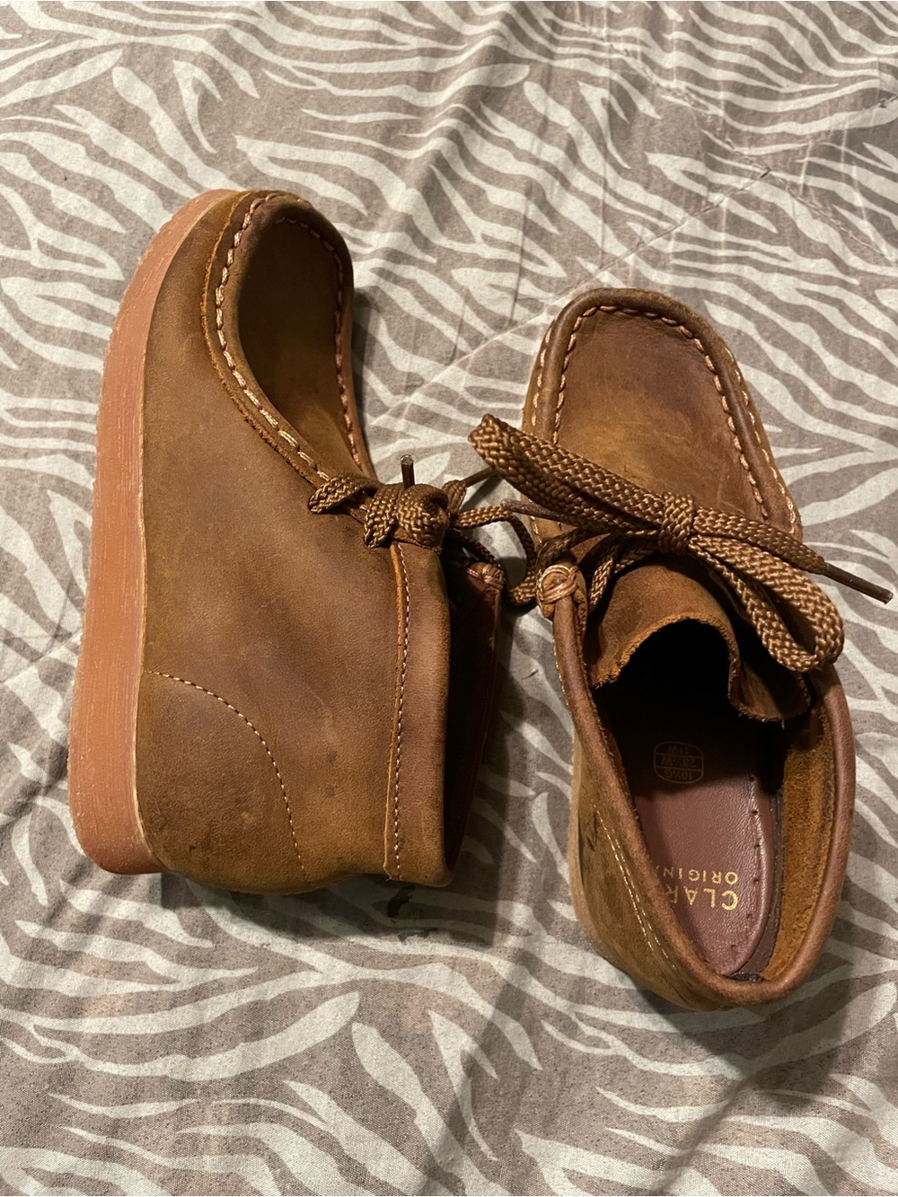 Clarks Originals Brown Leather Wallabee Shoes
